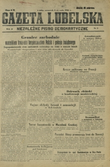 Gazeta Lubelska : niezależne pismo demokratyczne. R. 2, nr 3 (3 stycznia 1946)
