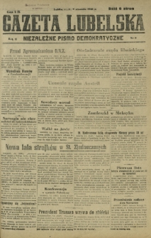 Gazeta Lubelska : niezależne pismo demokratyczne. R. 2, nr 8 (9 stycznia 1946)