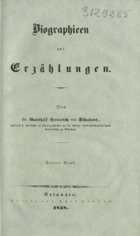 Biographieen und Erzählungen. Bd. 3