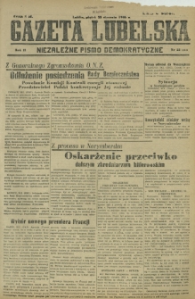 Gazeta Lubelska : niezależne pismo demokratyczne. R. 2, nr 25 =334 (25 stycznia 1946)