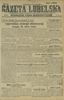 Gazeta Lubelska : niezależne pismo demokratyczne. R. 2, nr 26=335 (26 stycznia 1946)