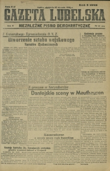 Gazeta Lubelska : niezależne pismo demokratyczne. R. 2, nr 27=336 (27 stycznia 1946)