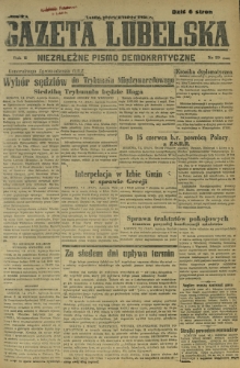 Gazeta Lubelska : niezależne pismo demokratyczne. R. 2, nr 39=348 (8 lutego 1946)