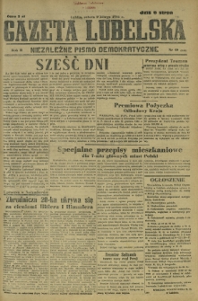Gazeta Lubelska : niezależne pismo demokratyczne. R. 2, nr 40=349 (9 lutego 1946)