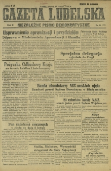 Gazeta Lubelska : niezależne pismo demokratyczne. R. 2, nr 46=355 (15 lutego 1946)