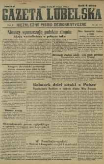 Gazeta Lubelska : niezależne pismo demokratyczne. R. 2, nr 58=367 (27 lutego 1946)