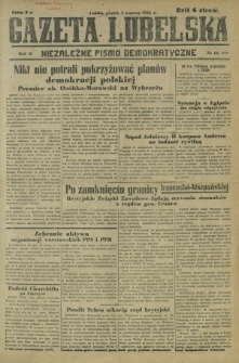 Gazeta Lubelska : niezależne pismo demokratyczne. R. 2, nr 60=369 (1 marzec 1946)