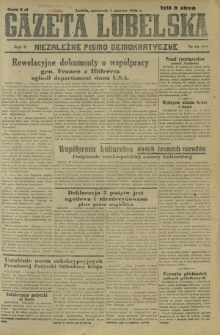 Gazeta Lubelska : niezależne pismo demokratyczne. R. 2, nr 66=375 (7 marzec 1946)