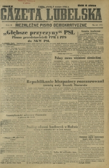 Gazeta Lubelska : niezależne pismo demokratyczne. R. 2, nr 67=376 (18 marzec 1946)