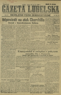 Gazeta Lubelska : niezależne pismo demokratyczne. R. 2, nr 75=384 (16 marzec 1946)