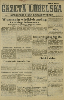Gazeta Lubelska : niezależne pismo demokratyczne. R. 2, nr 76=385 (17 marzec 1946)