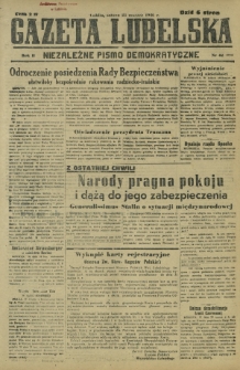 Gazeta Lubelska : niezależne pismo demokratyczne. R. 2, nr 82=391 (23 marzec 1946)