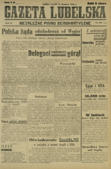 Gazeta Lubelska : niezależne pismo demokratyczne. R. 2, nr 235=544 (27 sierpień 1946)