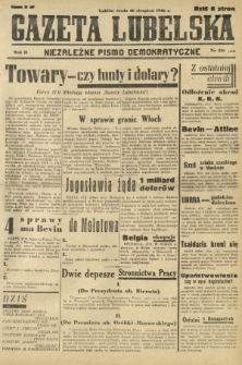 Gazeta Lubelska : niezależne pismo demokratyczne. R. 2, nr 236=545 (28 sierpień 1946)
