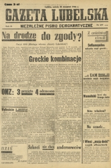 Gazeta Lubelska : niezależne pismo demokratyczne. R. 2, nr 239=548 (31 sierpień 1946)