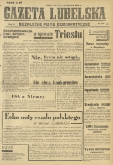 Gazeta Lubelska : niezależne pismo demokratyczne. R. 2, nr 244=553 (5 wrzesień 1946)