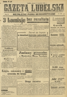 Gazeta Lubelska : niezależne pismo demokratyczne. R. 2, nr 245=554 (6 wrzesień 1946)