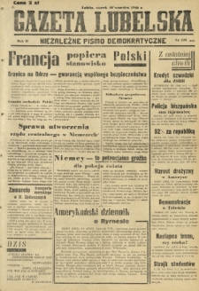 Gazeta Lubelska : niezależne pismo demokratyczne. R. 2, nr 249=558 (10 wrzesień 1946)
