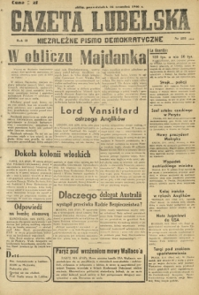 Gazeta Lubelska : niezależne pismo demokratyczne. R. 2, nr 255=564 (16 wrzesień 1946)
