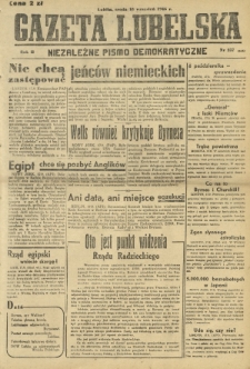 Gazeta Lubelska : niezależne pismo demokratyczne. R. 2, nr 257=566 (18 wrzesień 1946)