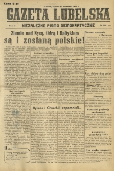 Gazeta Lubelska : niezależne pismo demokratyczne. R. 2, nr 260=569 (21 wrzesień 1946)