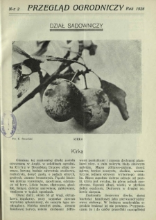 Przegląd Ogrodniczy R. 11, Nr 2 (1928)