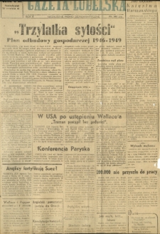 Gazeta Lubelska : niezależne pismo demokratyczne. R. 2, nr 262=571 (23 wrzesień 1946)