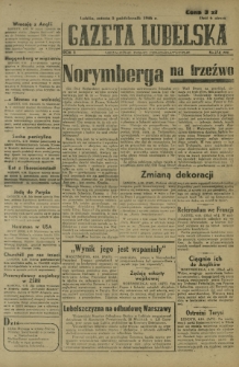 Gazeta Lubelska : niezależne pismo demokratyczne. R. 2, nr 274=583 (5 październik 1946)