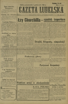 Gazeta Lubelska : niezależne pismo demokratyczne. R. 2, nr 276=585 (7 październik 1946)