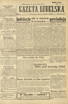 Gazeta Lubelska : niezależne pismo demokratyczne. R. 2, nr 280=589 (11 październik 1946)
