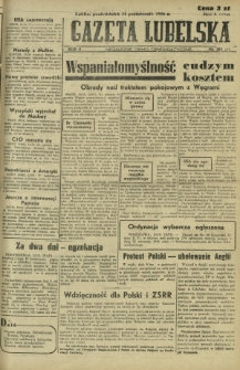 Gazeta Lubelska : niezależne pismo demokratyczne. R. 2, nr 283=592 (14 październik 1946)