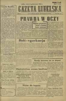 Gazeta Lubelska : niezależne pismo demokratyczne. R. 2, nr 285=594 (16 październik 1946)