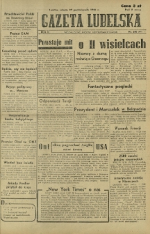 Gazeta Lubelska : niezależne pismo demokratyczne. R. 2, nr 288=597 (19 październik 1946)