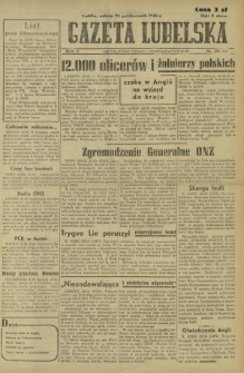 Gazeta Lubelska : niezależne pismo demokratyczne. R. 2, nr 295=604 (26 październik 1946)