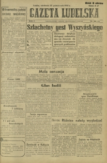 Gazeta Lubelska : niezależne pismo demokratyczne. R. 2, nr 296=605 (27 październik 1946)
