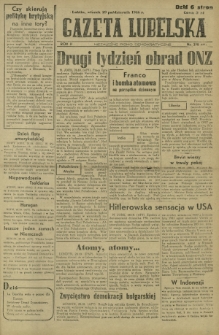 Gazeta Lubelska : niezależne pismo demokratyczne. R. 2, nr 298=607 (29 październnik 1946)