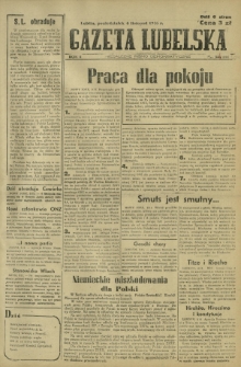 Gazeta Lubelska : niezależne pismo demokratyczne. R. 2, nr 305=614 (4 listopad 1946)
