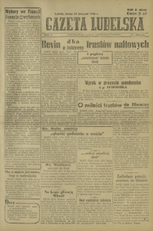 Gazeta Lubelska : niezależne pismo demokratyczne. R. 2, nr 314=623 (13 listopad 1946)
