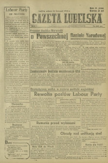 Gazeta Lubelska : niezależne pismo demokratyczne. R. 2, nr 317=616 (16 listopad 1946)