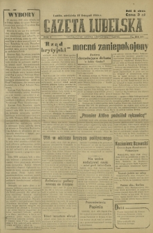 Gazeta Lubelska : niezależne pismo demokratyczne. R. 2, nr 318=627 (17 listopad 1946)