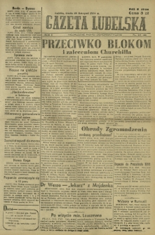 Gazeta Lubelska : niezależne pismo demokratyczne. R. 2, nr 321=630 (20 listopad 1946)