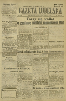 Gazeta Lubelska : niezależne pismo demokratyczne. R. 2, nr 322=631 (21 listopad 1946)
