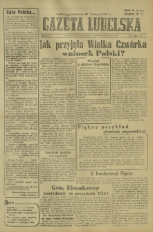 Gazeta Lubelska : niezależne pismo demokratyczne. R. 2, nr 326=635 (25 listopad 1946)