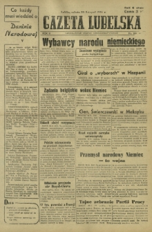 Gazeta Lubelska : niezależne pismo demokratyczne. R. 2, nr 331=640 (30 listopad 1946)