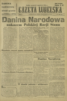 Gazeta Lubelska : niezależne pismo demokratyczne. R. 2, nr 336=645 (5 grudzień 1946)