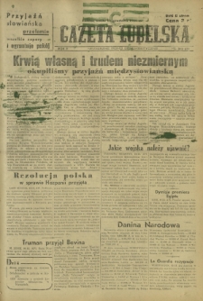 Gazeta Lubelska : niezależne pismo demokratyczne. R. 2, nr 342=651 (11 grudzień 1946)