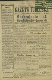 Gazeta Lubelska : niezależne pismo demokratyczne. R. 2, nr 347=656 (16 grudzień 1946)
