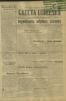 Gazeta Lubelska : niezależne pismo demokratyczne. R. 2, nr 351=660 (20 grudzień 1946)