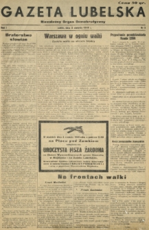 Gazeta Lubelska : niezależny organ demokratyczny. R. 1, nr 3 (5 sierpnia 1944)