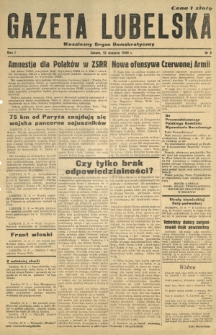 Gazeta Lubelska : niezależny organ demokratyczny. R. 1, nr 9 (12 sierpnia 1944)
